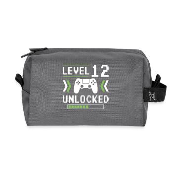 12. Geburtstag Level 12 unlocked - Recycelte Kulturtasche - Anthrazit - Vorne