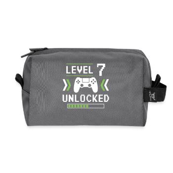 Level 7 freigeschaltet - Recycelte Kulturtasche - Anthrazit - Vorne
