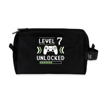 Level 7 Unlocked - Recycled Toiletry Zip Bag - black - Front