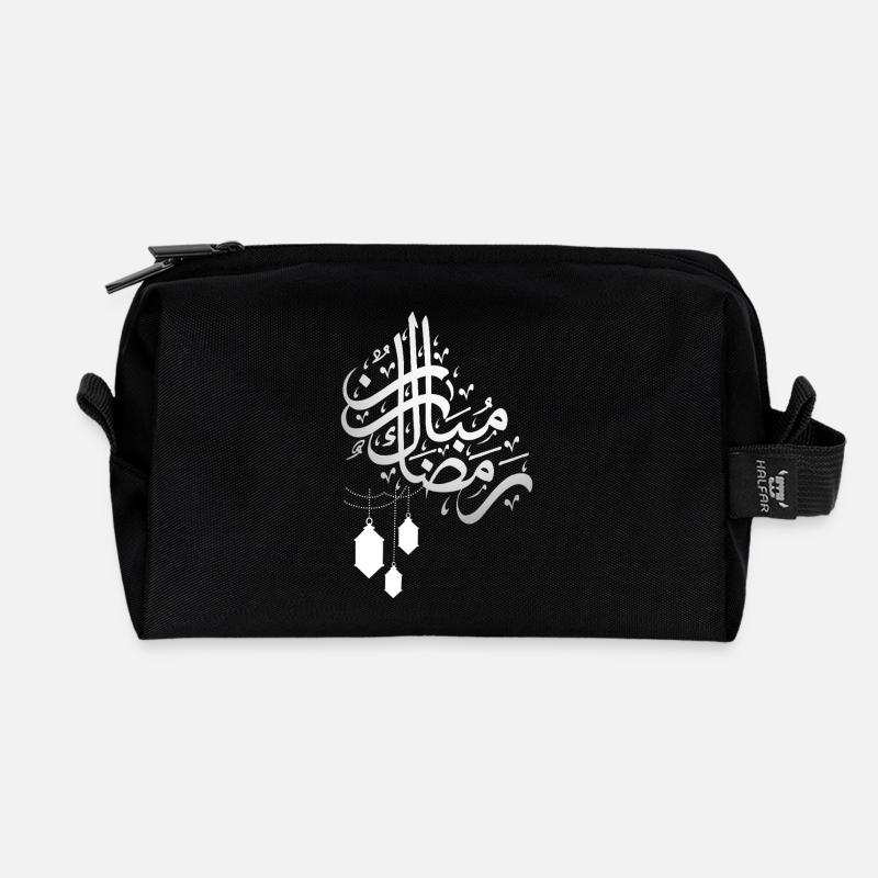 Ramadan_Mubarak - Recycled Toiletry Zip Bag - black