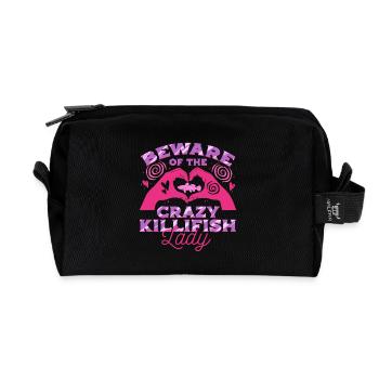 Carpe dentée Killfish Carpe dentée Carpe à dents - Trousse de toilette en tissu recyclé - noir - Devant