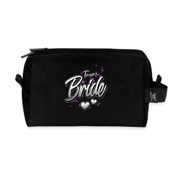 Team Bride JGA  - Recycelte Kulturtasche - Schwarz - Vorne