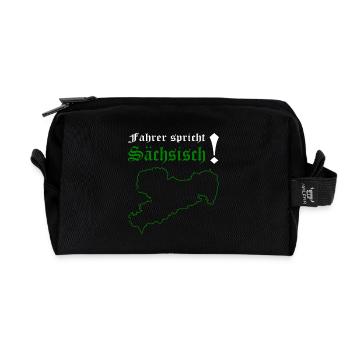Sachse Sächsischer Dialekt Sachsen - Recycelte Kulturtasche - Schwarz - Vorne