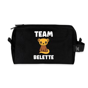 Team Belette Chaton Mascot - Trousse de toilette en tissu recyclé - noir - Devant