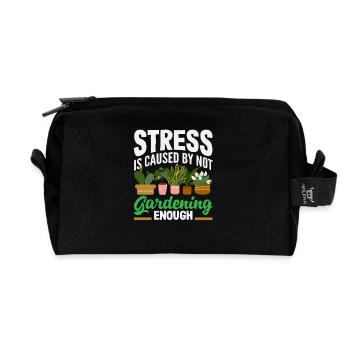 Plant Lovers Gardening Gardeners Plants - Recycled Toiletry Zip Bag - black - Front
