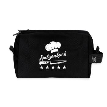 Chefs TOP CHEF Gastronomy Chef Fun - Recycled Toiletry Zip Bag - black - Front