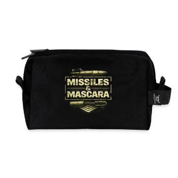 Soldatin Soldatinnen Missiles & Mascara - Recycelte Kulturtasche - Schwarz - Vorne