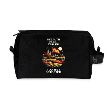 Stealth Failed | Tourist Spain Travel - Recycled Toiletry Zip Bag - black - Front