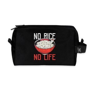 Amateurs de riz, cuisine asiatique, riz asiatique - Trousse de toilette en tissu recyclé - noir - Devant