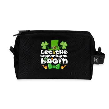 Lasst die Streiche am St. Patrick's Day beginnen - Recycelte Kulturtasche - Schwarz - Vorne