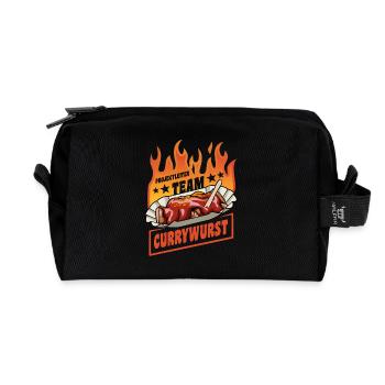 Project Manager Team Currywurst | Fast Food Flames - Recycled Toiletry Zip Bag - black - Front