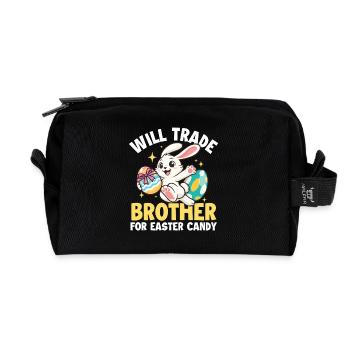 Will Trade Brother Easter Candy Funny Bunny - Recycled Toiletry Zip Bag - black - Front
