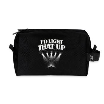 Lighting technician I'd Light That Up - Recycled Toiletry Zip Bag - black - Front