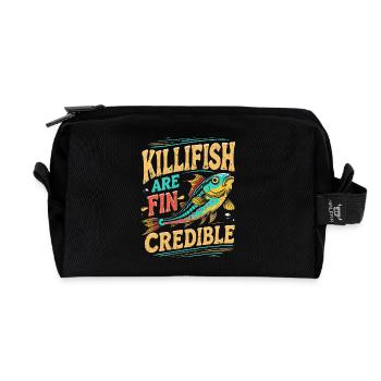 Carpe dentée Killfish Carpe dentée Carpe à dents - Trousse de toilette en tissu recyclé - noir - Devant