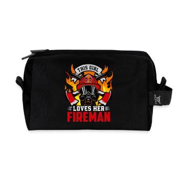 Pompiers - Trousse de toilette en tissu recyclé - noir - Devant