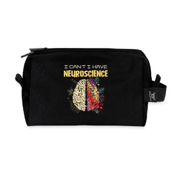 Neuroscience Gehirnfarben Design - Recycelte Kulturtasche - Schwarz - Vorne