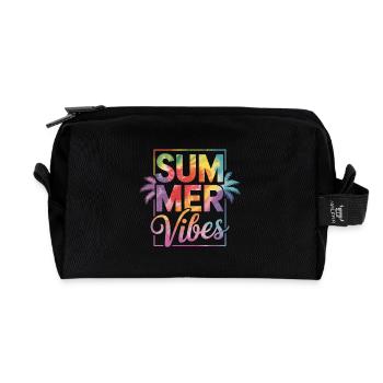 Summer Vibes - Recycled Toiletry Zip Bag - black - Front