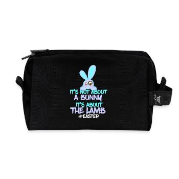 Oster Bunny vs Lamb Design - Recycelte Kulturtasche - Schwarz - Vorne