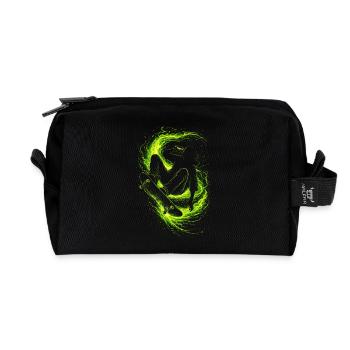 Energy Drink Skateboarder - Recycled Toiletry Zip Bag - black - Front