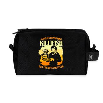 Carpe dentée Killfish Carpe dentée Carpe à dents - Trousse de toilette en tissu recyclé - noir - Devant