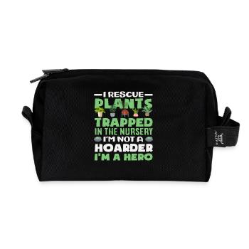 Plant In The Nursery Plant Lovers - Recycled Toiletry Zip Bag - black - Front