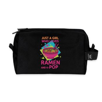 Nur ein Mädchen, das Ramen und koreanische K-Pop-Musik liebt - Recycelte Kulturtasche - Schwarz - Vorne