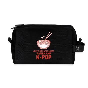Nur ein Mädchen, das Ramen und koreanische K-Pop-Musik liebt - Recycelte Kulturtasche - Schwarz - Vorne