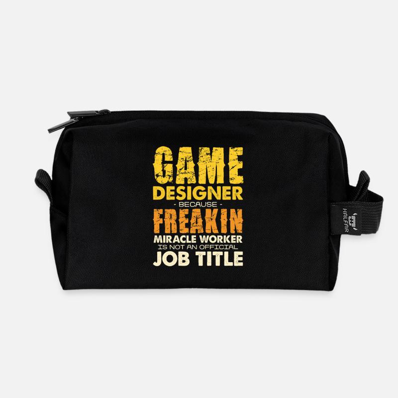 Game Designer Wunderwerker - Recycelte Kulturtasche - Schwarz