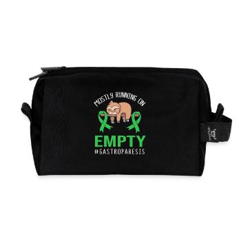 Intestinal disease Gastroparesis - Recycled Toiletry Zip Bag - black - Front