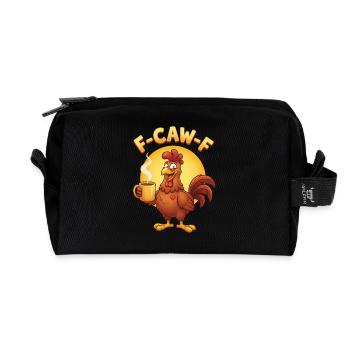 F Caw F Coffee Chicken - Recycelte Kulturtasche - Schwarz - Vorne