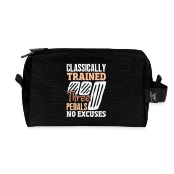 Voiture manuelle, entraînée classiquement - Trousse de toilette en tissu recyclé - noir - Devant