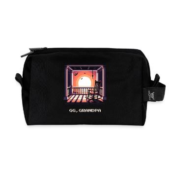Grand-père GG | Enterrement de l’humour noir - Trousse de toilette en tissu recyclé - noir - Devant