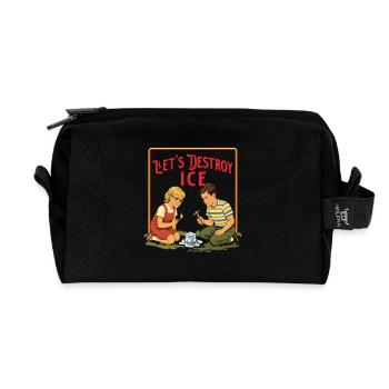 Let’s Destroy Immigration Justice Pro Human Ri - Recycled Toiletry Zip Bag - black - Front