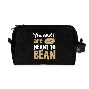 Toi et moi : Dicton de Bean - Trousse de toilette en tissu recyclé - noir - Devant