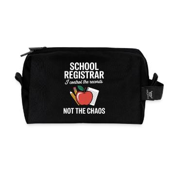 Secrétaire d’école Don scolaire - Trousse de toilette en tissu recyclé - noir - Devant