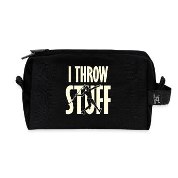 I Throw Stick Sport Tee - Recycled Toiletry Zip Bag - black - Front