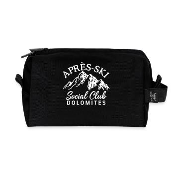 Après Ski Social Club Iceland Skiing - Trousse de toilette en tissu recyclé - noir - Devant