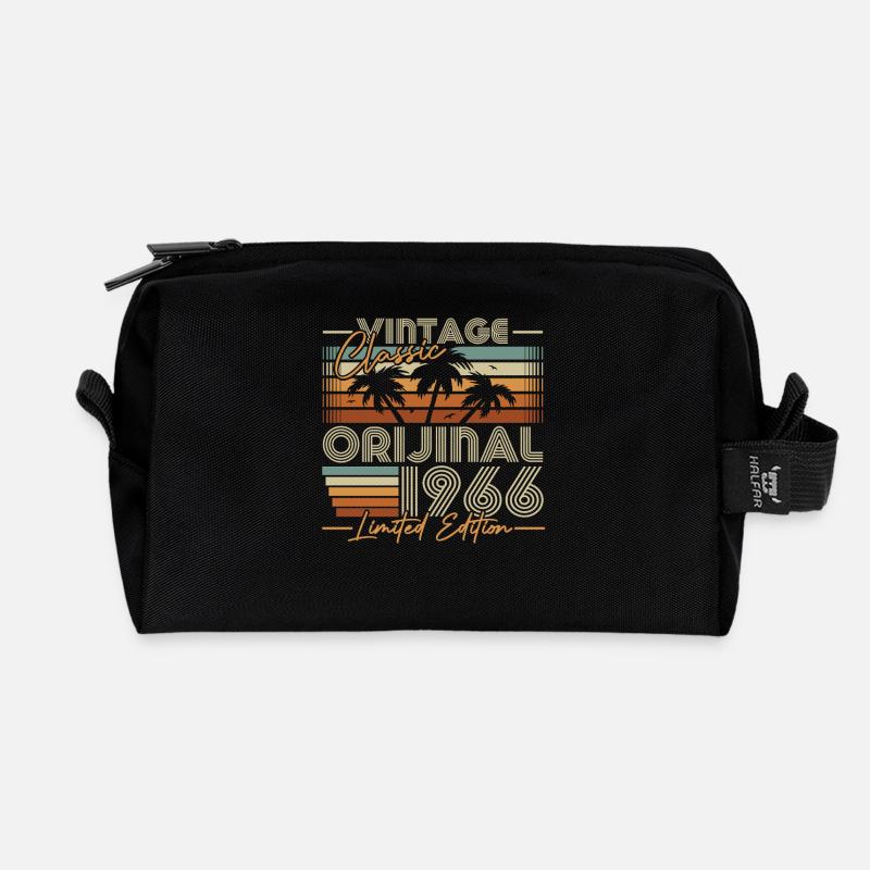 Original 1966 Jahrgang Vintage Geburtstag Geschenk - Recycelte Kulturtasche - Schwarz