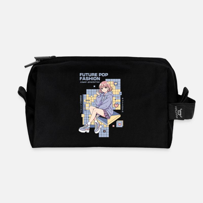 Future Pop Fashion Kawaii Generation K-Pop Anime - Recycelte Kulturtasche - Schwarz