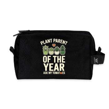 Parent de plante de l’année Humour Pflanzen - Trousse de toilette en tissu recyclé - noir - Devant