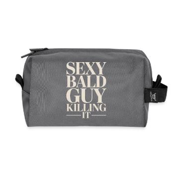 Sexy chauve qui cartonne - Trousse de toilette en tissu recyclé - anthracite - Devant
