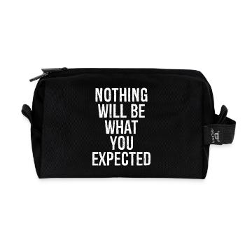 nothing will be what you expected - Recycled Toiletry Zip Bag - black - Front