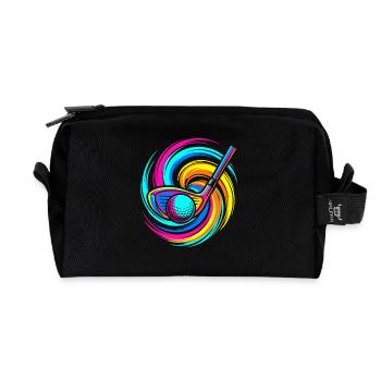 Golfschläger - Recycelte Kulturtasche - Schwarz - Vorne