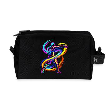 boxing - Recycled Toiletry Zip Bag - black - Front
