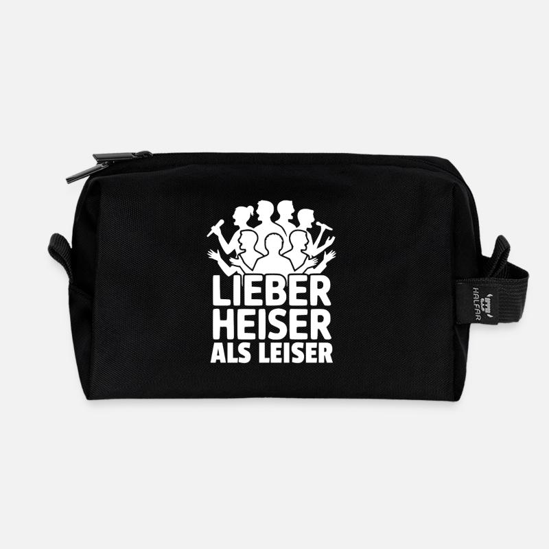 Lieber heiser als leiser Sänger Chor Musik - Recycelte Kulturtasche - Schwarz