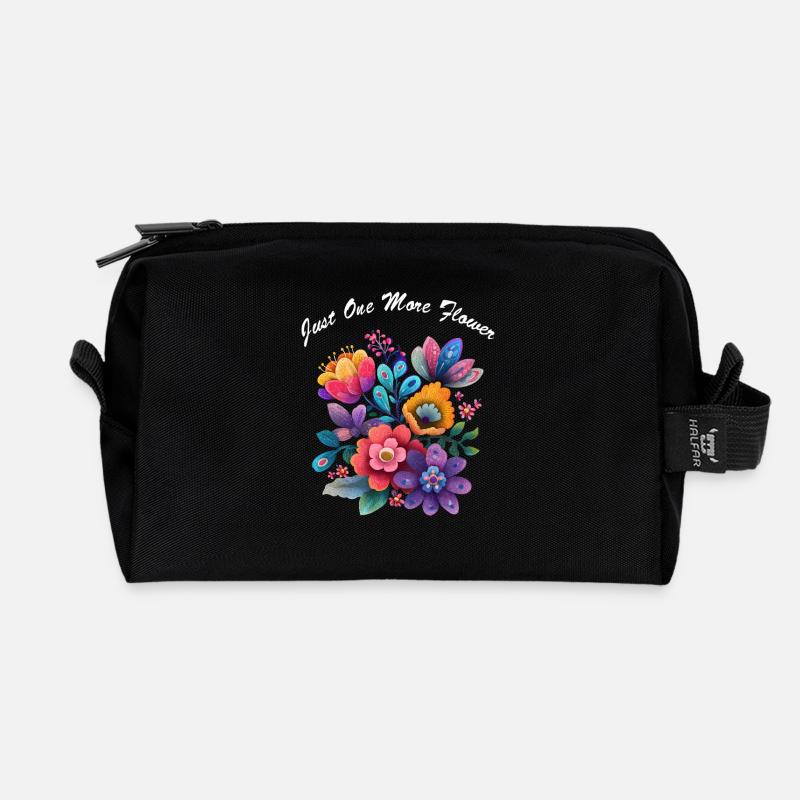 Just One More Flower Garten Blumen Gärtner - Recycelte Kulturtasche - Schwarz