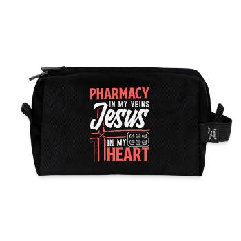 Christ Christ Pharmacist Jesus Pharmacy - Recycled Toiletry Zip Bag - black - Front