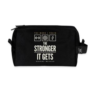 The More I Train The Stronger It Gets - Recycelte Kulturtasche - Schwarz - Vorne