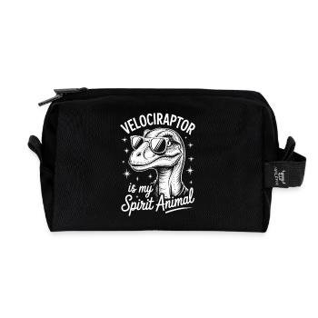 Velociraptor Spruch Lustiges Velociraptor Geschenk - Recycelte Kulturtasche - Schwarz - Vorne