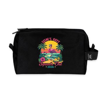 Suns Out Squads Out 2026 Spring Break Kreuzfahrt Spaß - Recycelte Kulturtasche - Schwarz - Vorne